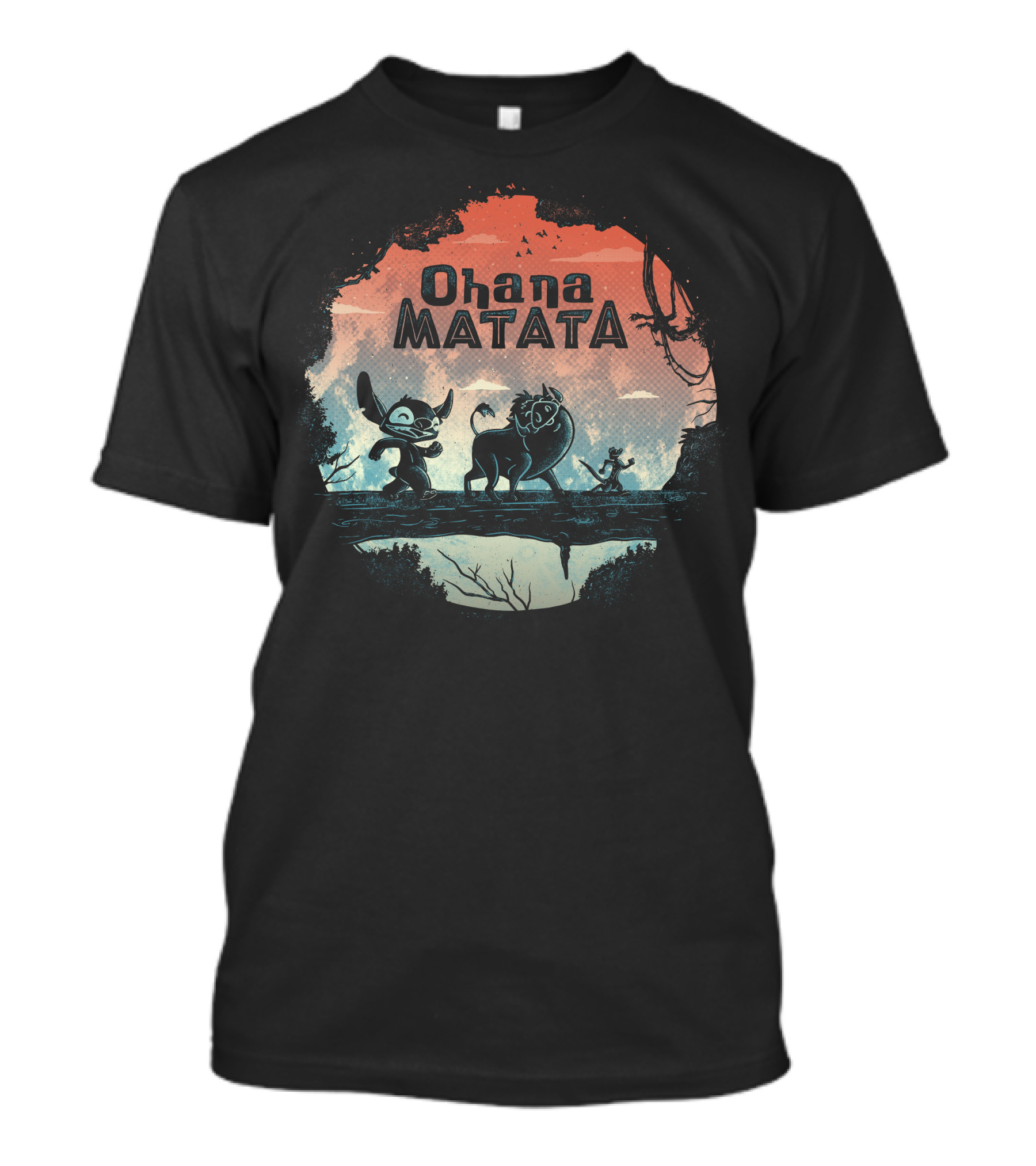 Ohana Matata Lilo And Stitch Simba Timon Pumbaa T-Shirt