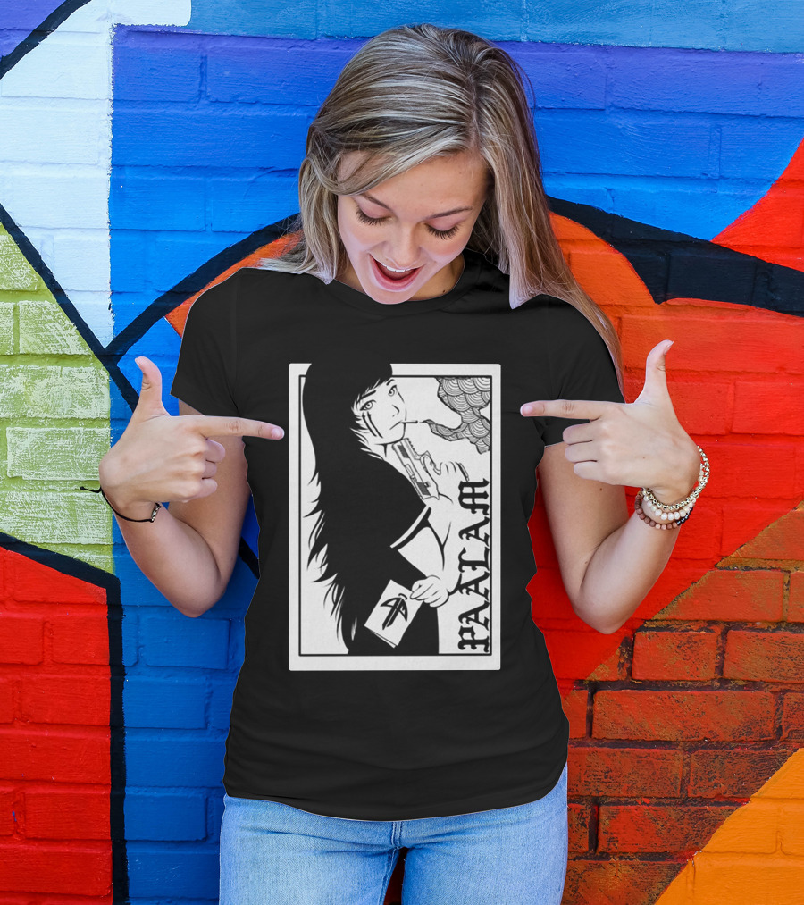 Paalam Playing Card Woman With Gun And Envelope T-Shirt