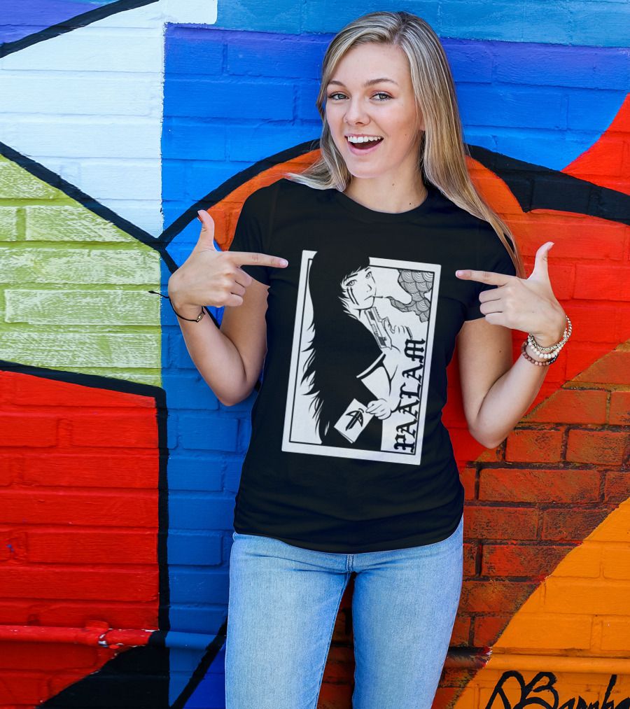 Paalam Playing Card Woman With Gun And Envelope T-Shirt