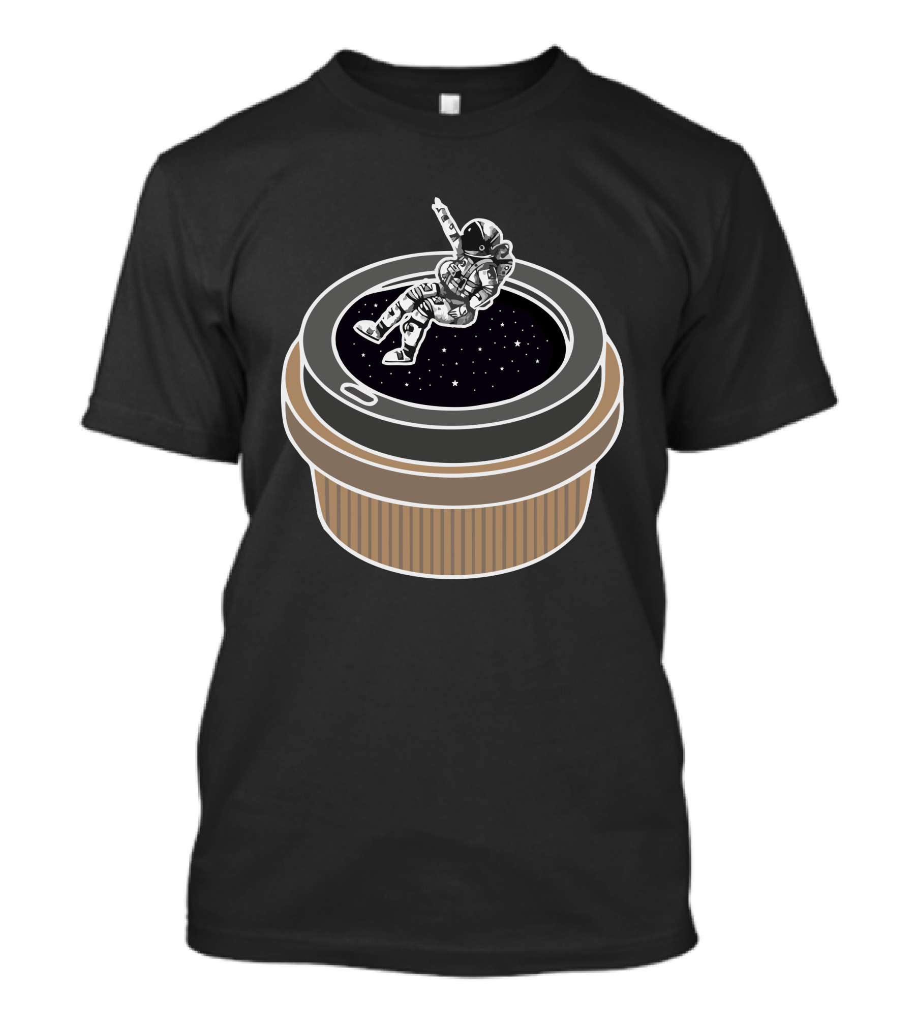 Astronaut Relaxing In A Coffee Cup Parallel Universe T-Shirt