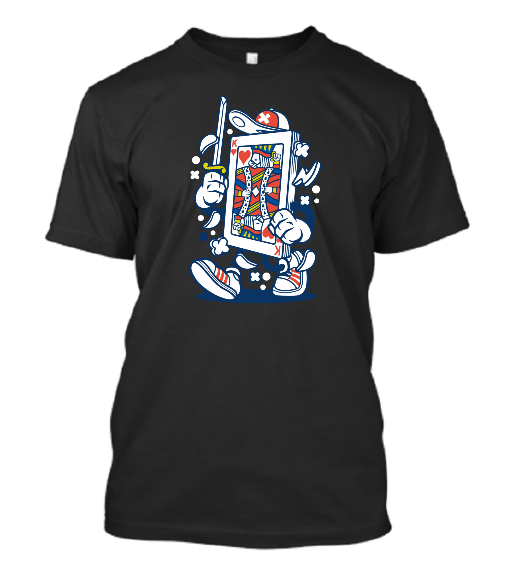 King Of Hearts Walking Playing Card Character T-Shirt