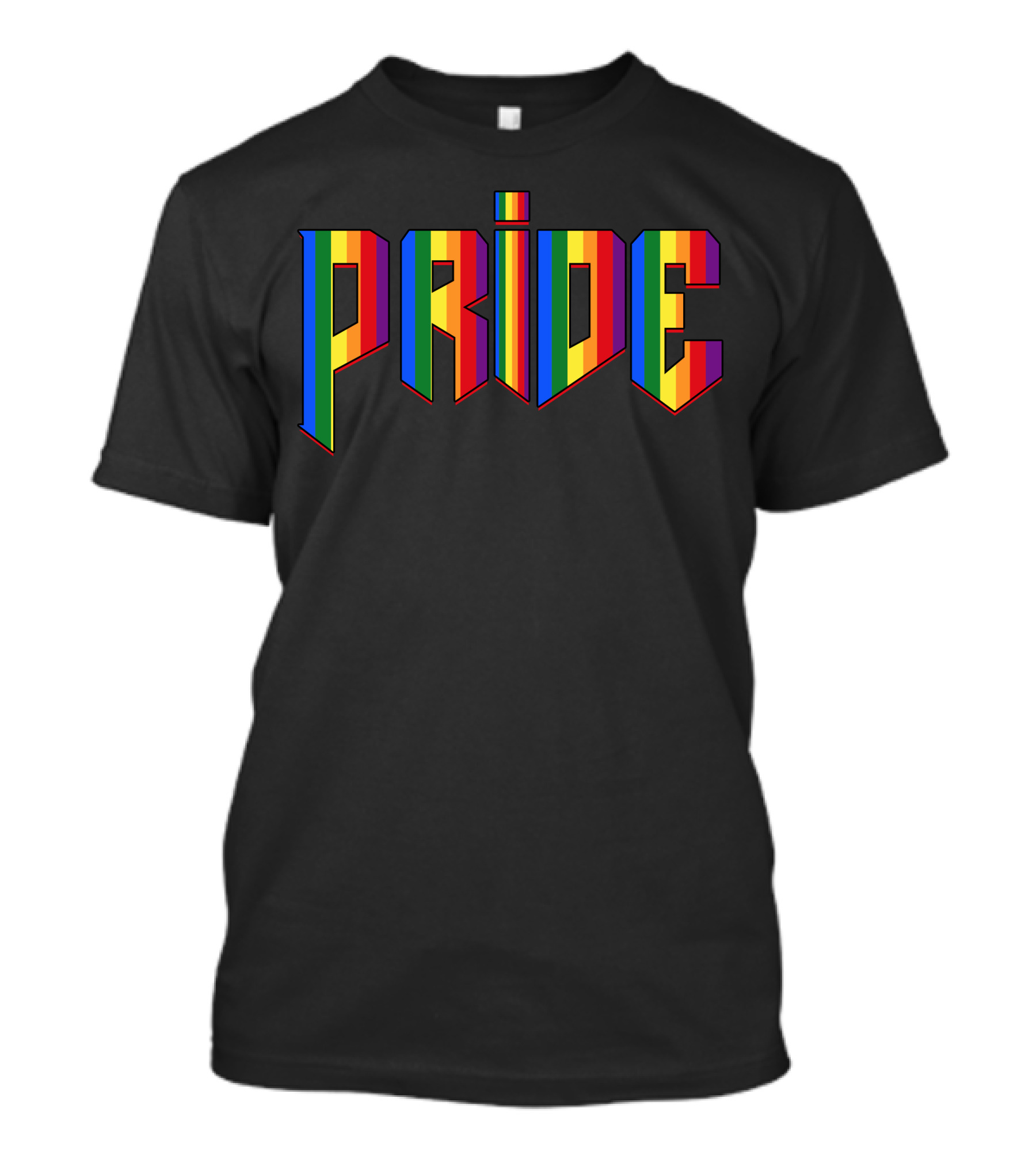 PRIDE Rainbow 3D Lettering T-Shirt