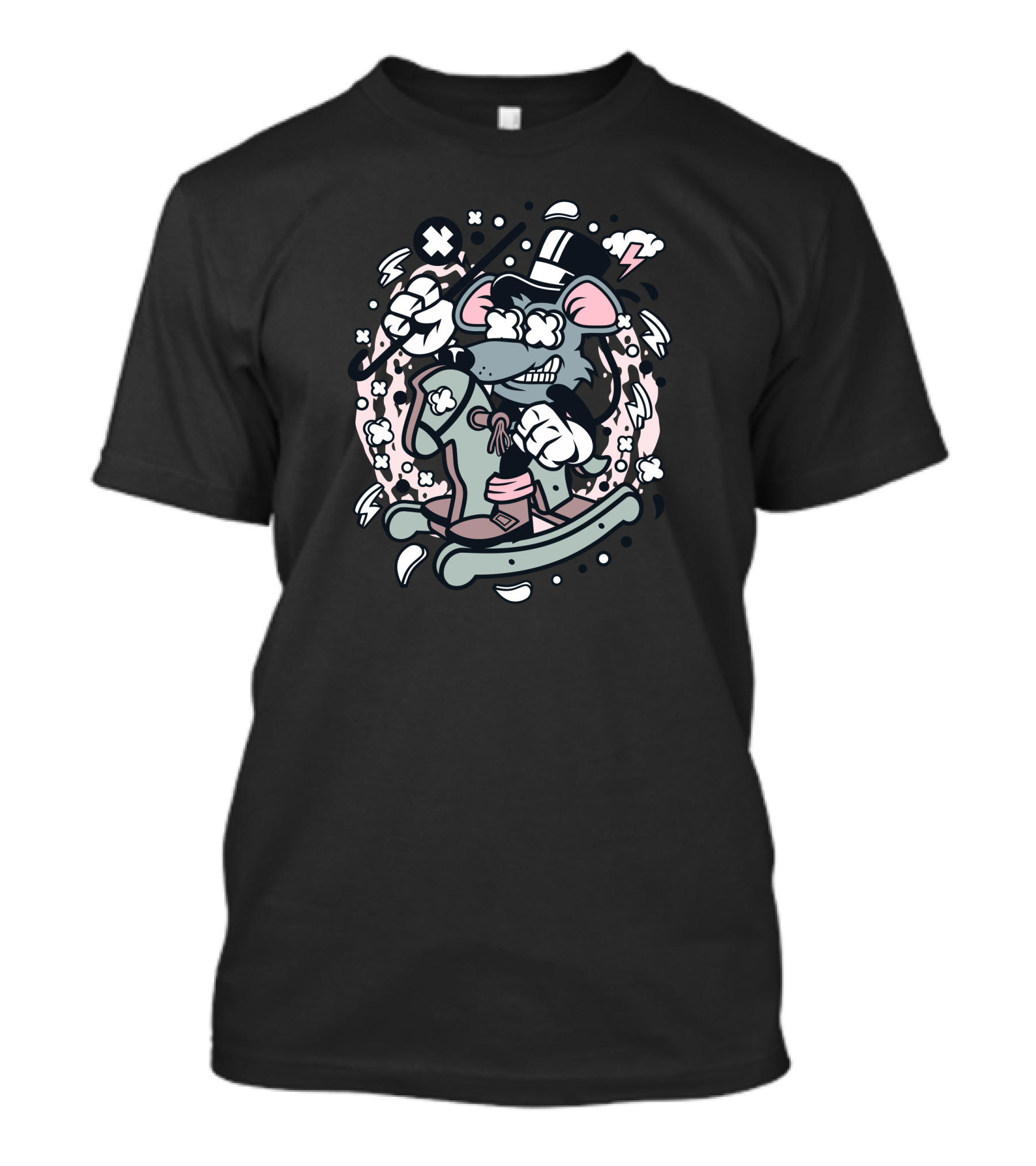 Rat Rocking Horse Boxing Gentlemen's Chaos T-Shirt