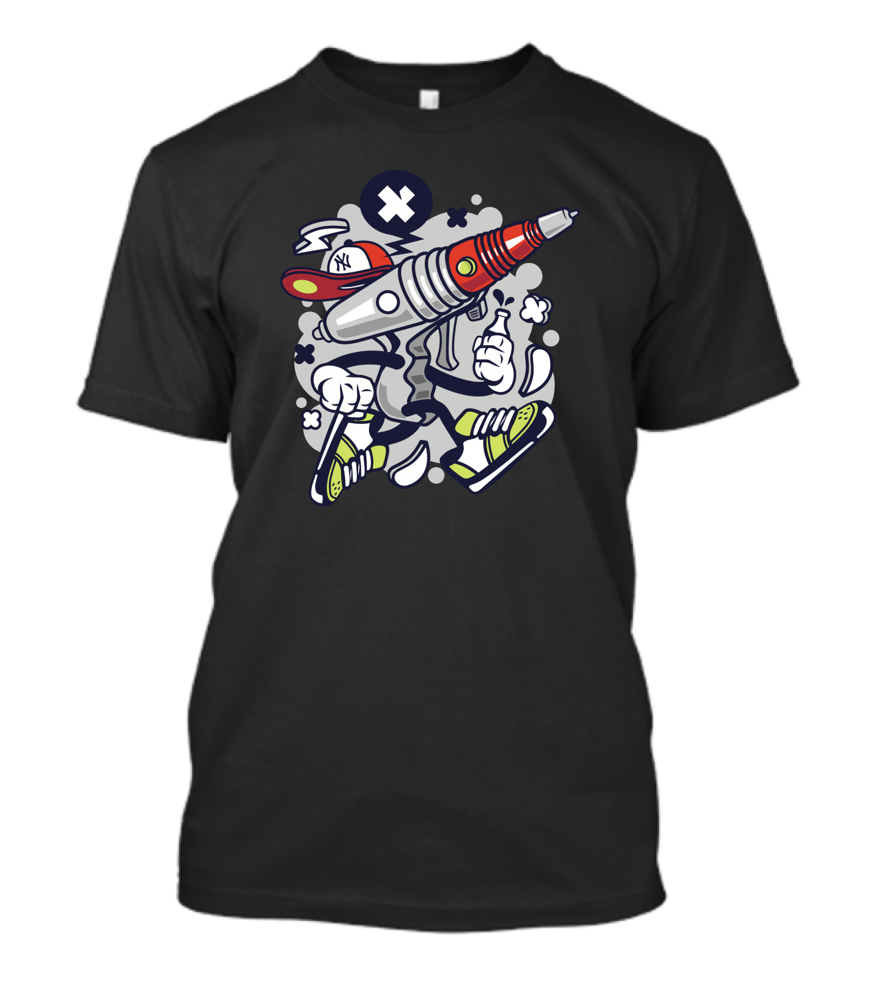 Ray Gun Street Style With NYC Character And Sneakers T-Shirt