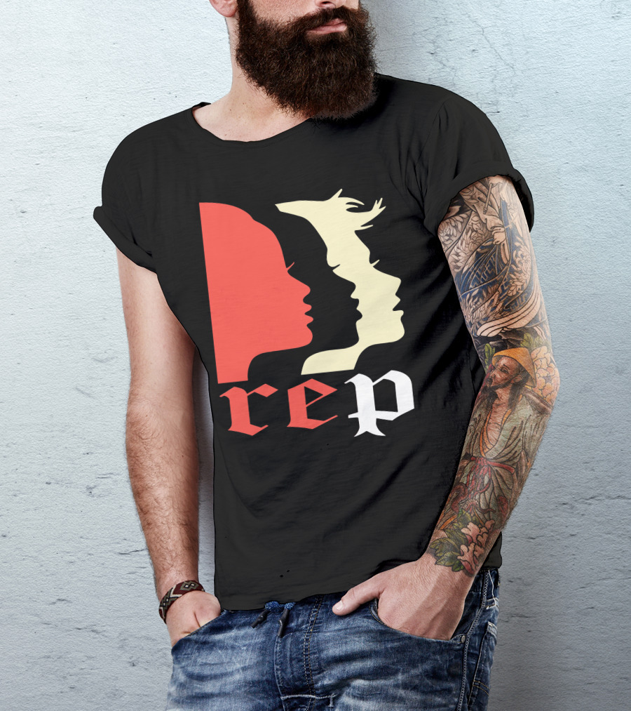 Rep Silhouettes Red And White Profiles T-Shirt