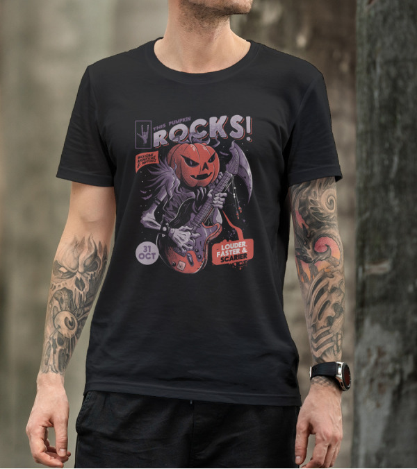 This Pumpkin Rocks Welcome Monsters And Witches Louder Faster And Scarier 31 Oct T-Shirt