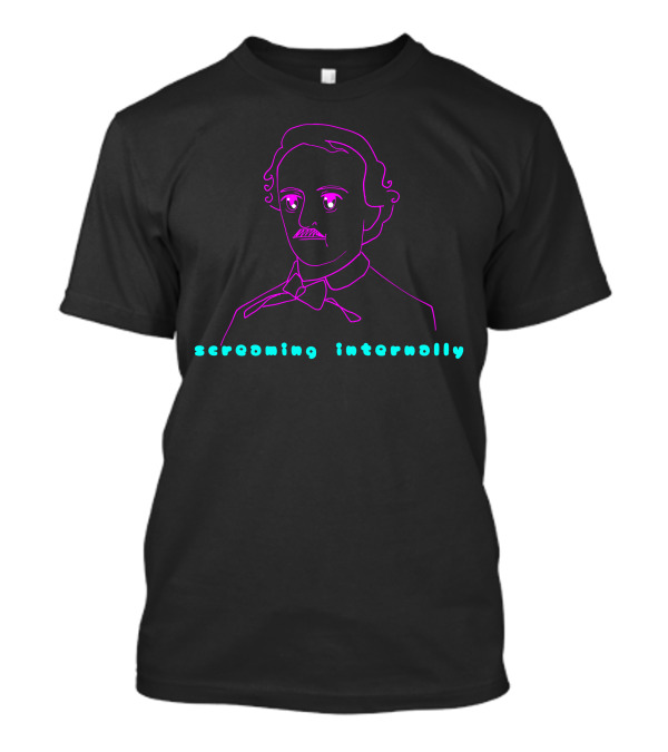 Screaming Internally Edgar Allan Poe Neon T-Shirt