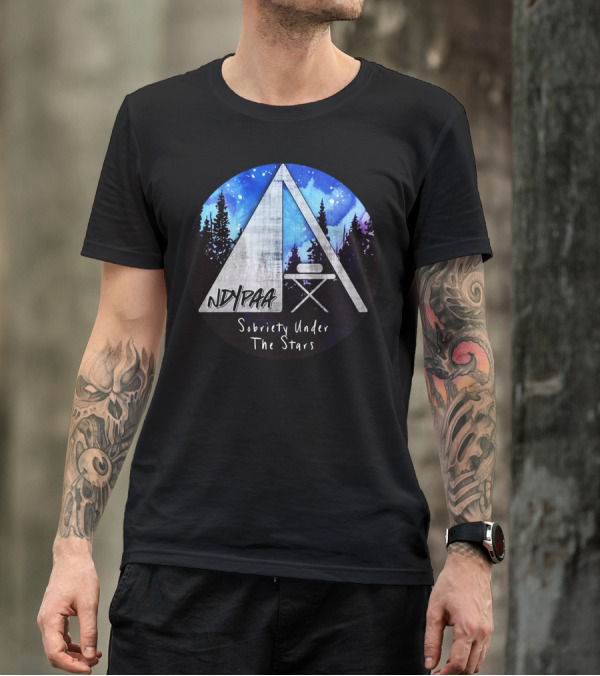 NDYPAA Sobriety Under The Stars Camping Circle Scene T-Shirt