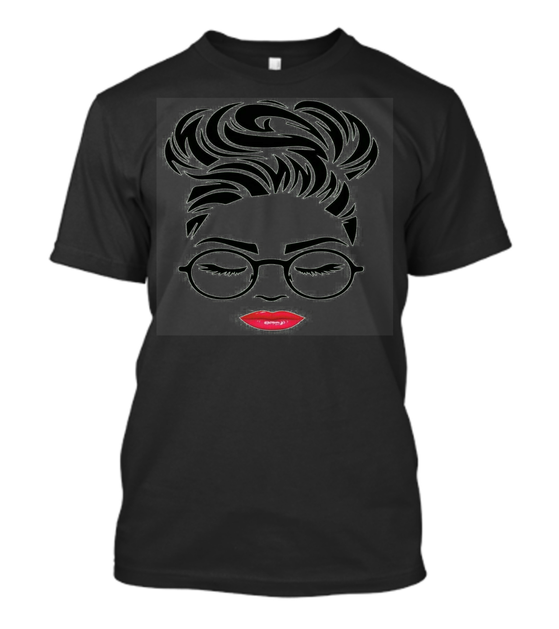 Specksgirl Glasses Hair Lips T-Shirt