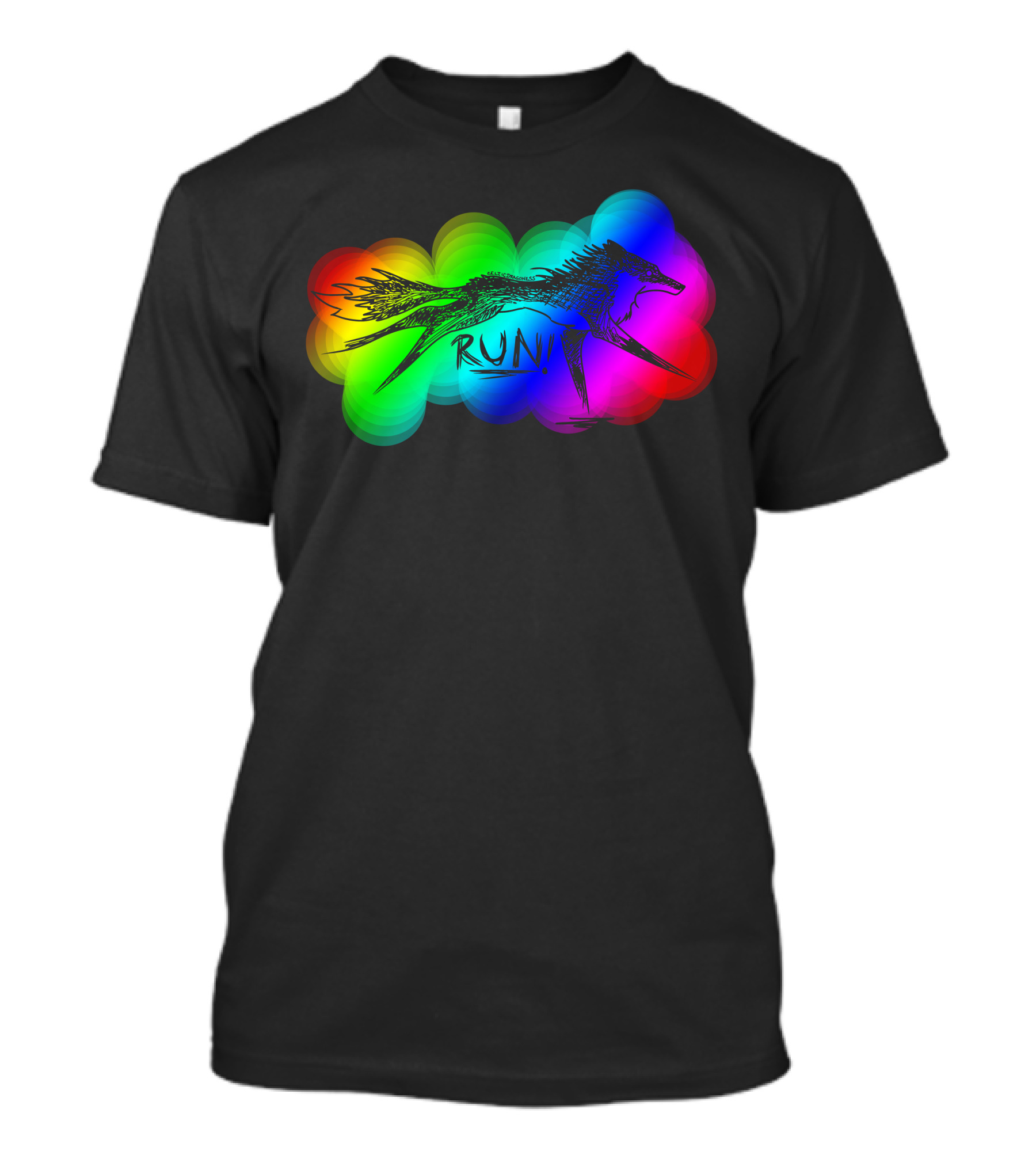 Tanner Dogs Run Rainbow Lgbt T-Shirt