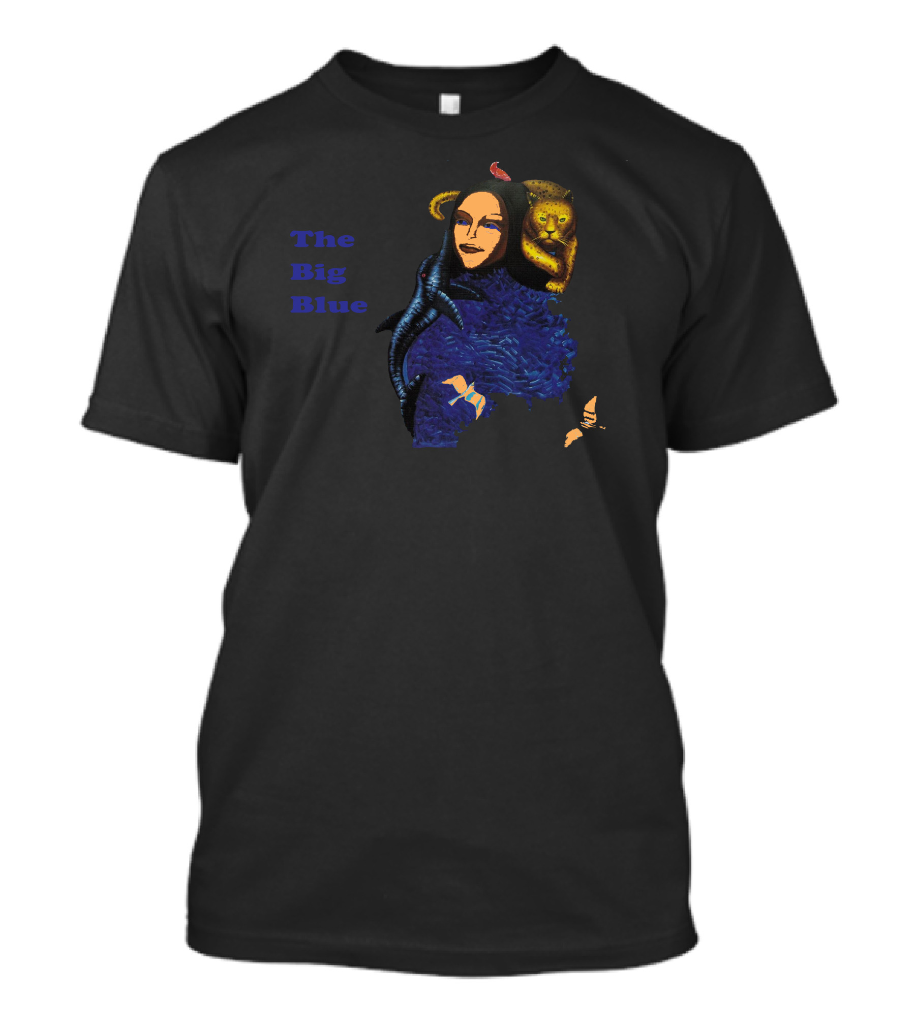 The Big Blue Woman With Panther And Starfish Elements T-Shirt