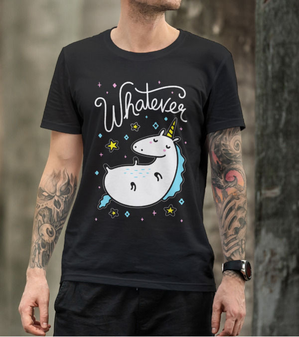 Whatever Unicorn With Stars And Diamonds T-Shirt