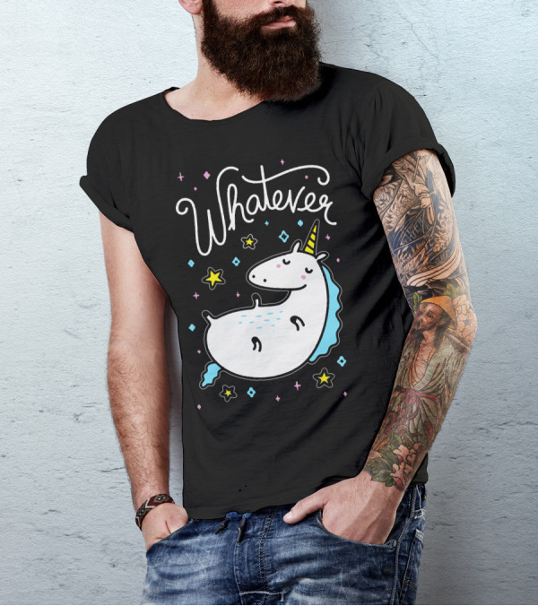 Whatever Unicorn With Stars And Diamonds T-Shirt