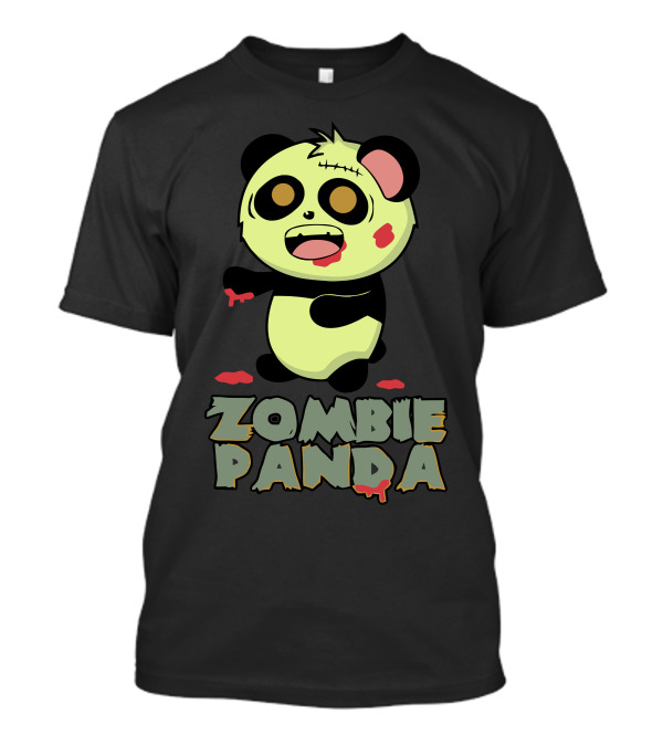Zombie Panda Cute Undead Cartoon Character T-Shirt