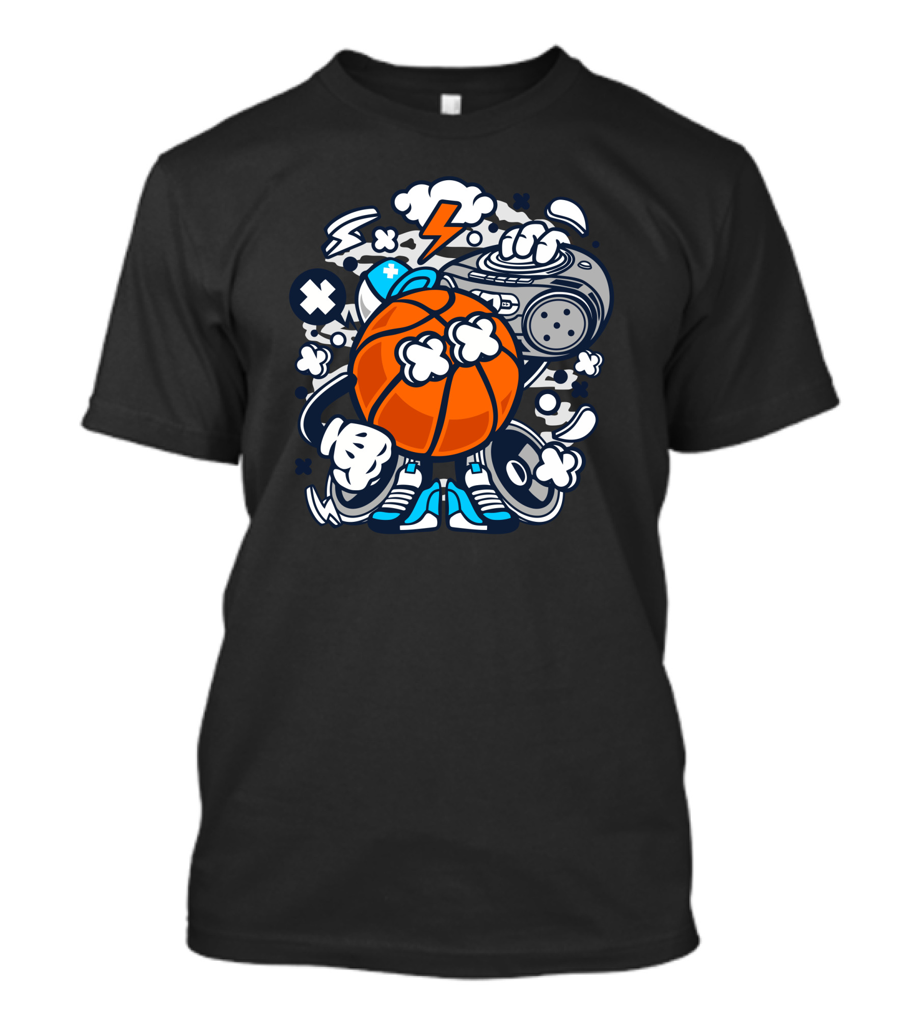 Basketball Boombox Beat Clouds Lightning Sneakers Gloves T-Shirt