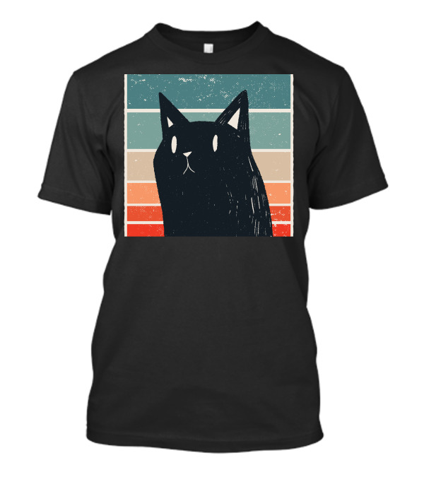 Retro Cat Style Vintage 80s Rainbow Aesthetic T-Shirt