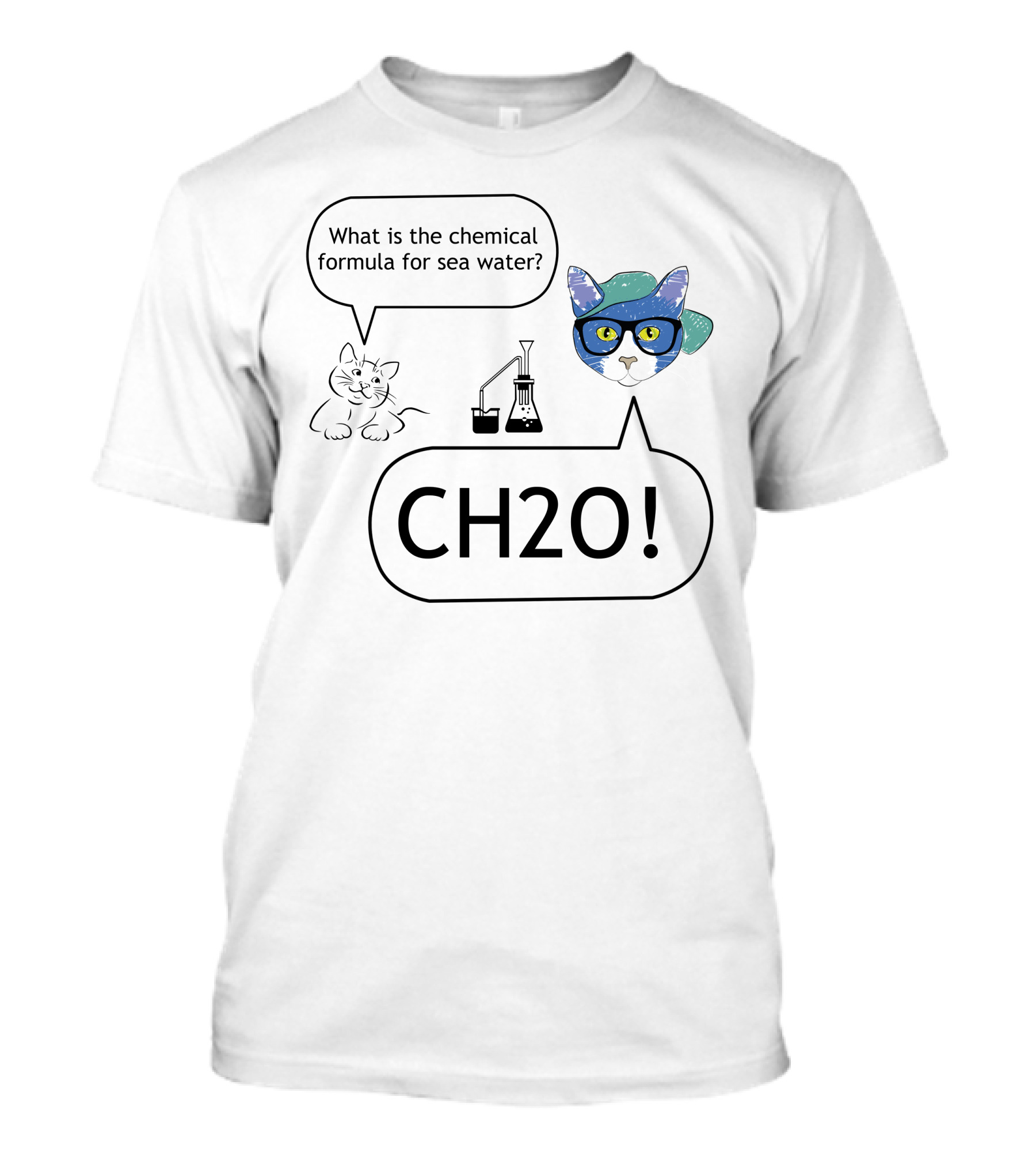 CH2O What Is The Chemical Formula For Sea Water? T-Shirt