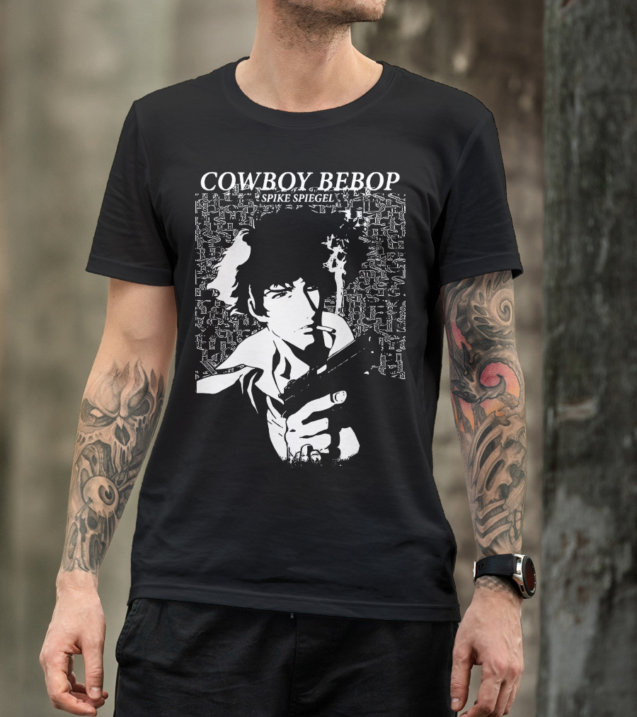 Cowboy Bebop Spike Spiegel Smoking Gun Anime Manga T-Shirt