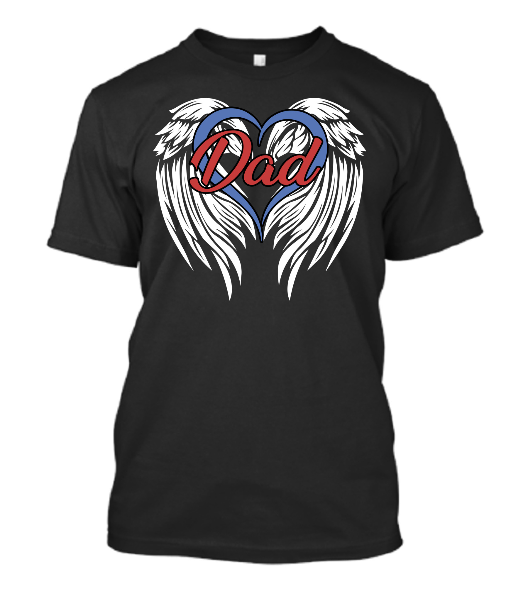 Dad Heart Wings Angel T-Shirt
