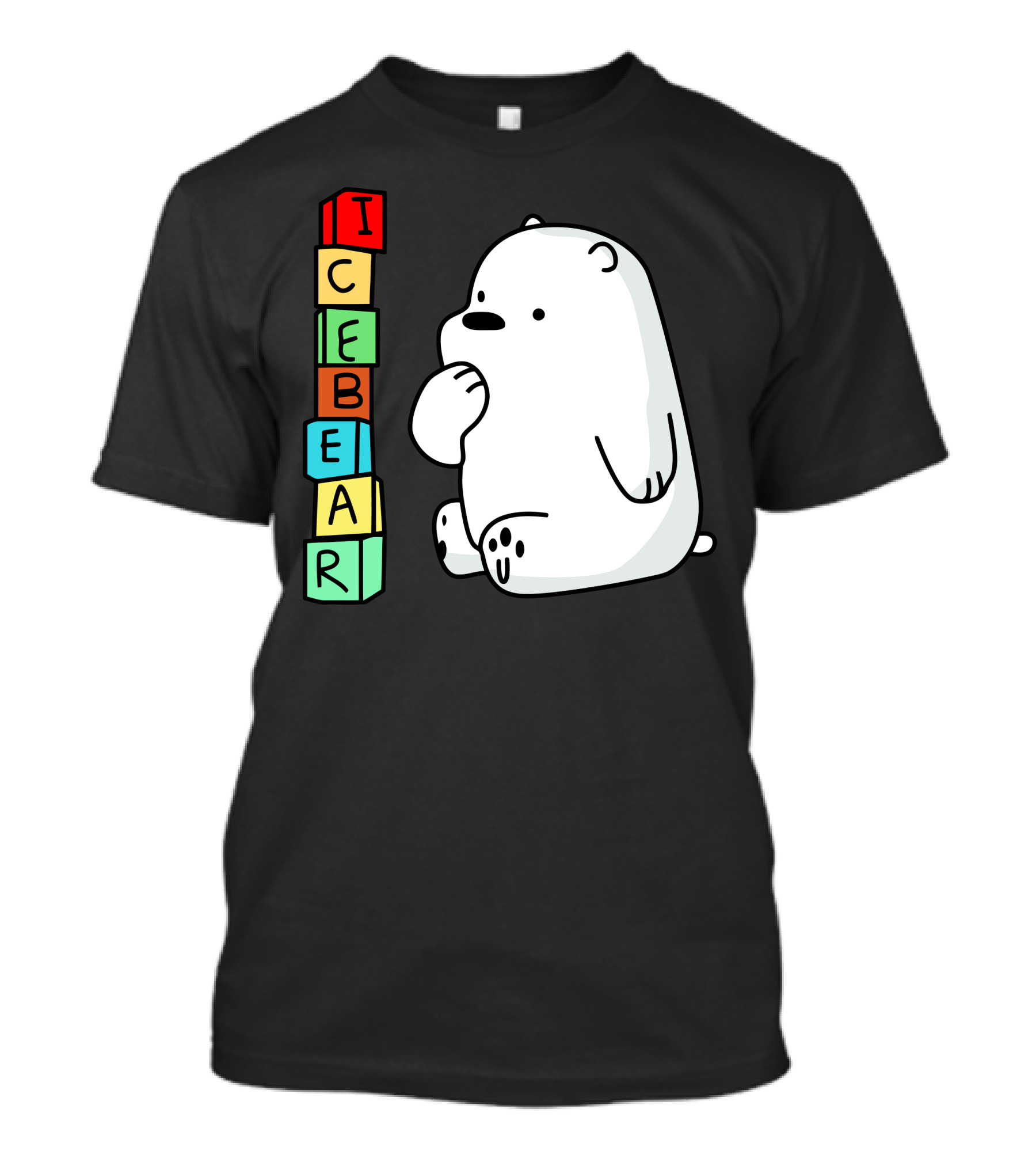 Ice Bear Blocks Stacked Polar Cartoon T-Shirt