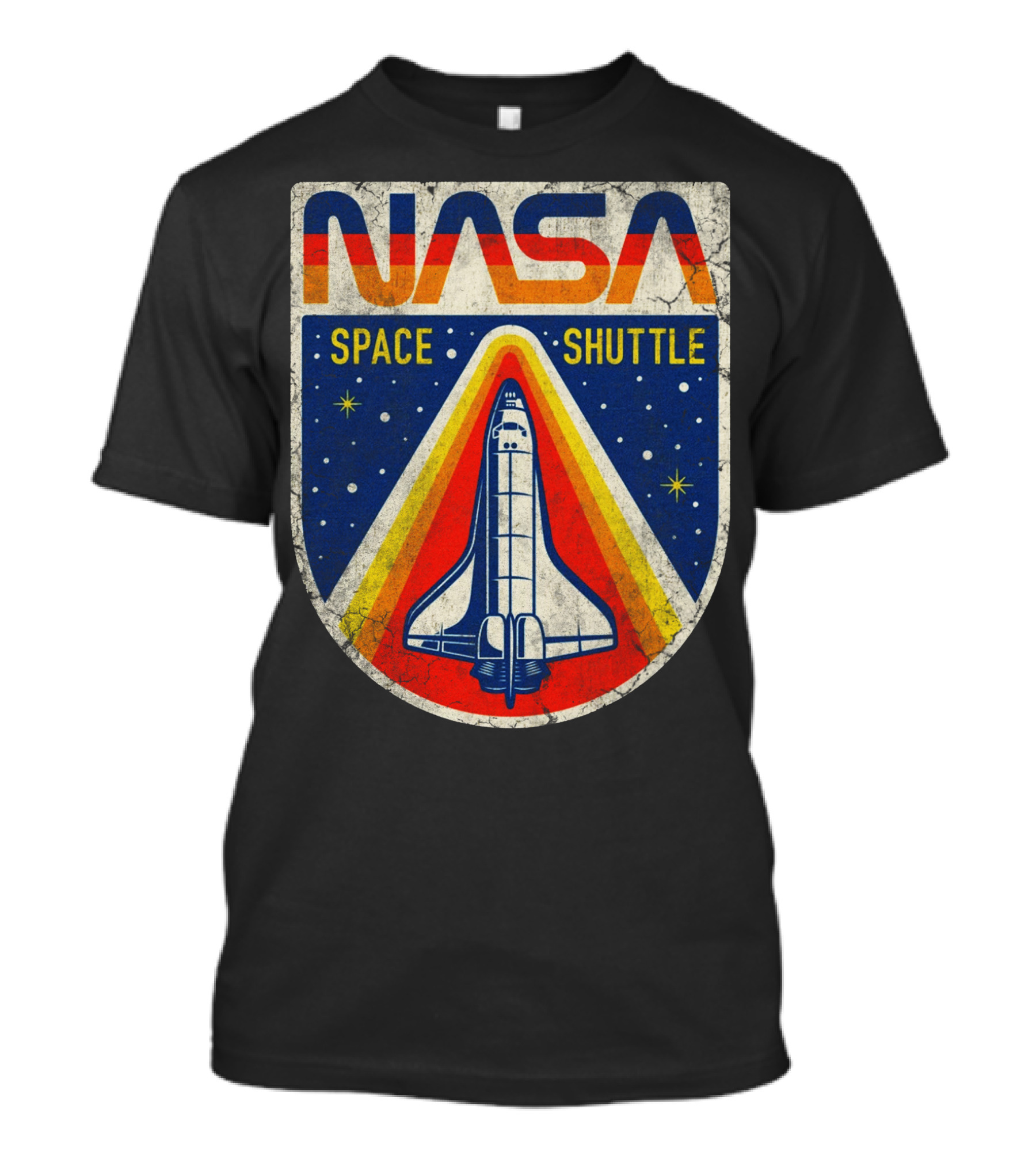 NASA Space Shuttle Retro Logo Badge T-Shirt