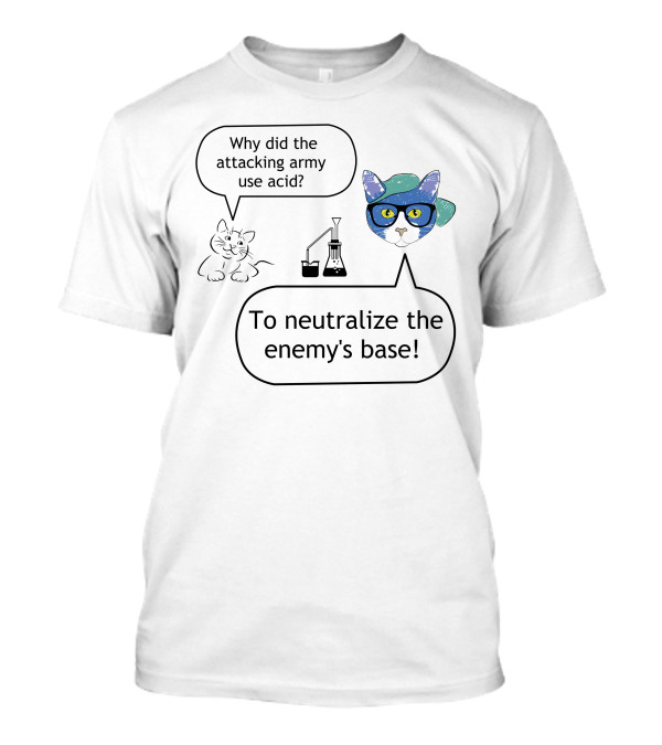 Why Did The Attacking Army Use Acid Nerd Cat To Neutralize The Enemy's Base T-Shirt