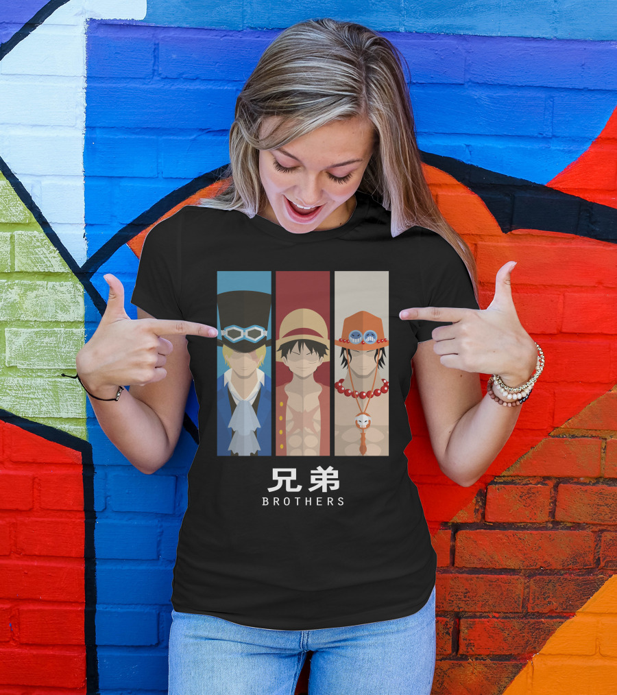 One Piece Brothers Luffy Ace Sabo Anime Manga T-Shirt