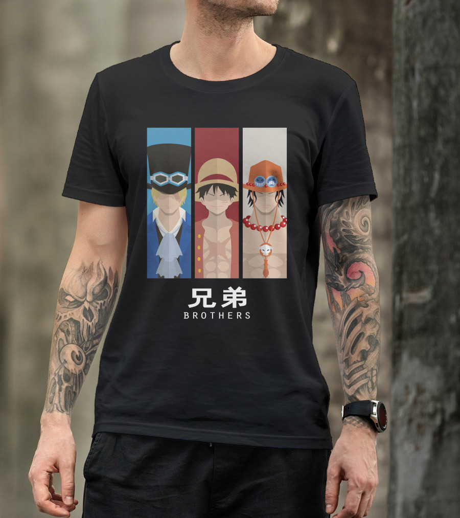 One Piece Brothers Luffy Ace Sabo Anime Manga T-Shirt