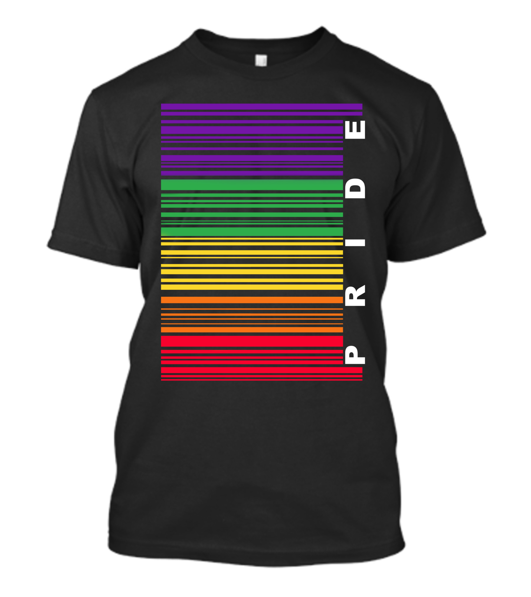 PRIDE Rainbow Barcode Stripes T-Shirt