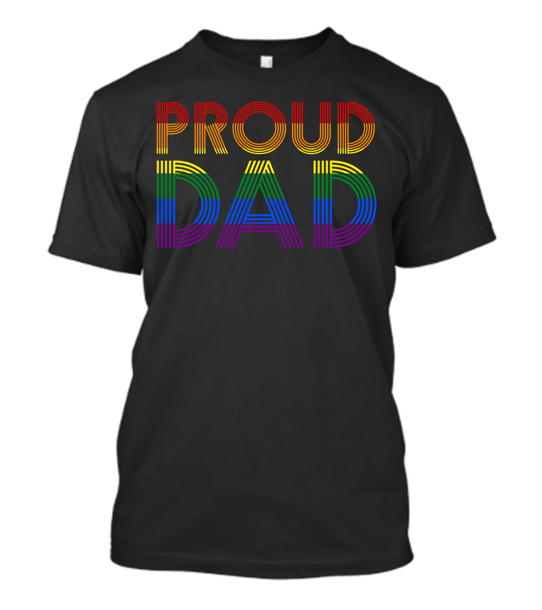 Proud Dad Rainbow Colors T-Shirt