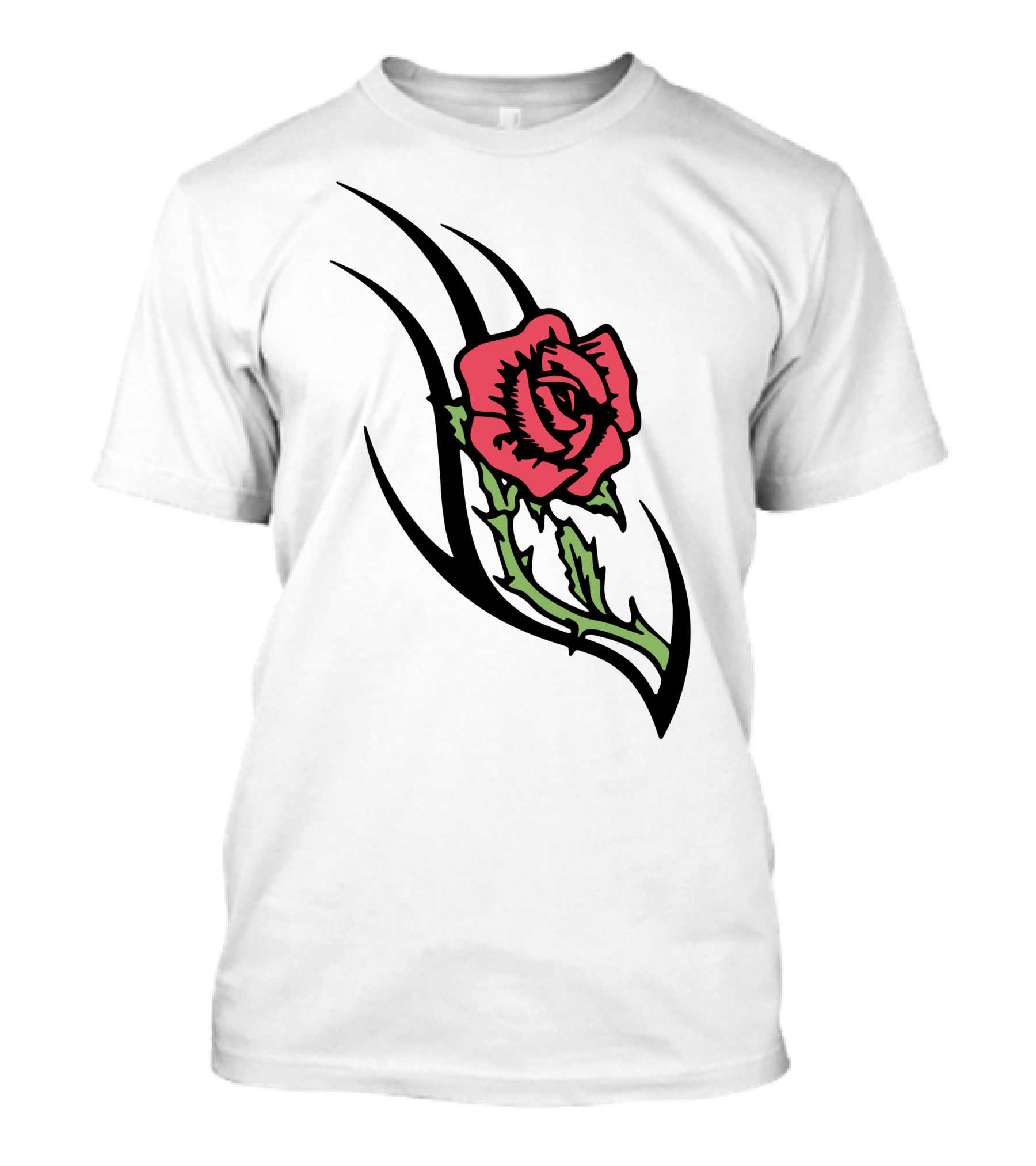 Rose Flower Tattoo-Inspired T-Shirt