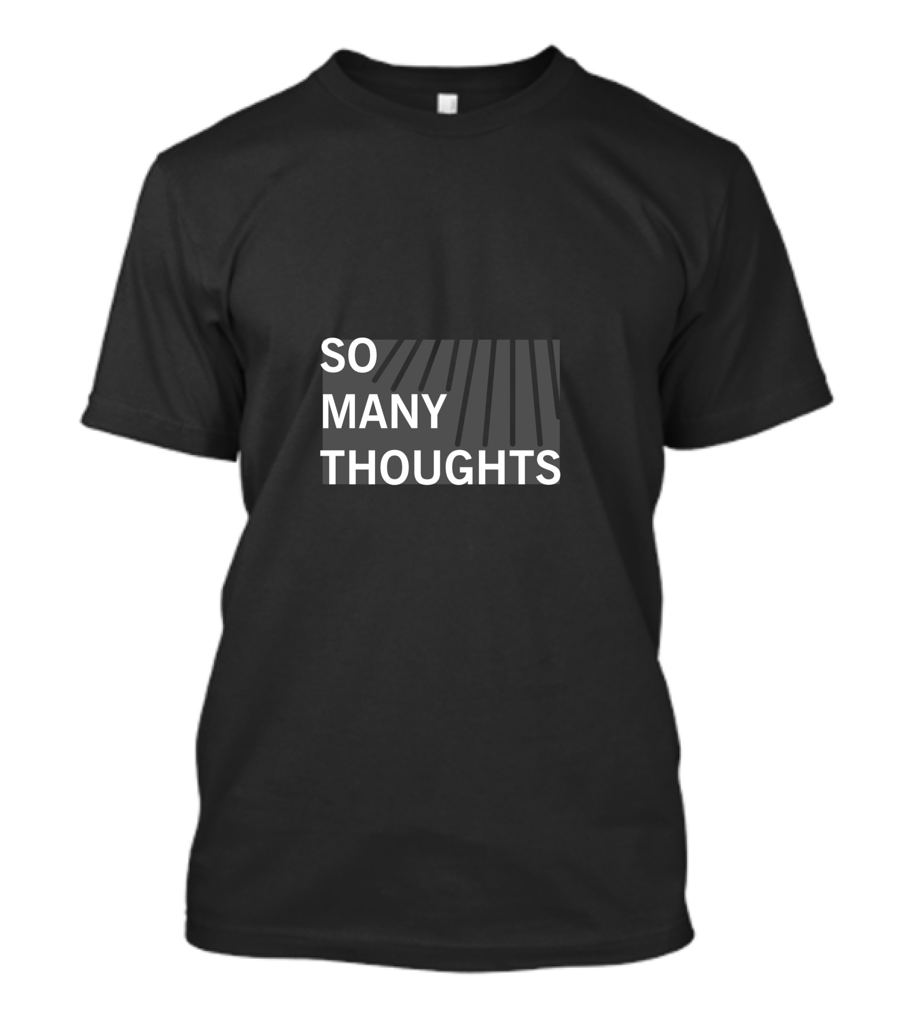 SO MANY THOUGHTS Retro Stripe Optical Illusion T-Shirt
