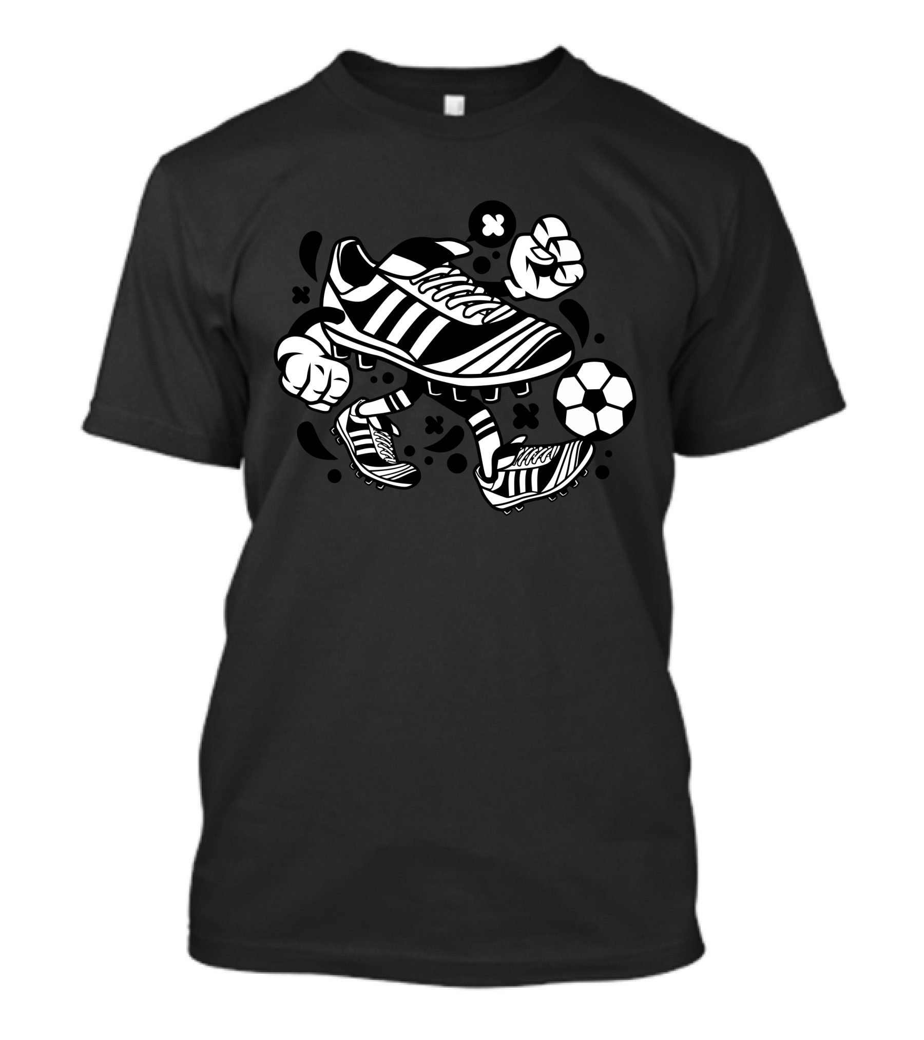 Soccer Cleats And Ball With Dynamic Athletic Energy T-Shirt