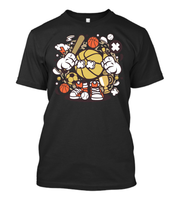 Basketball Baseball Soccer Trophy Sneaker Fusion T-Shirt
