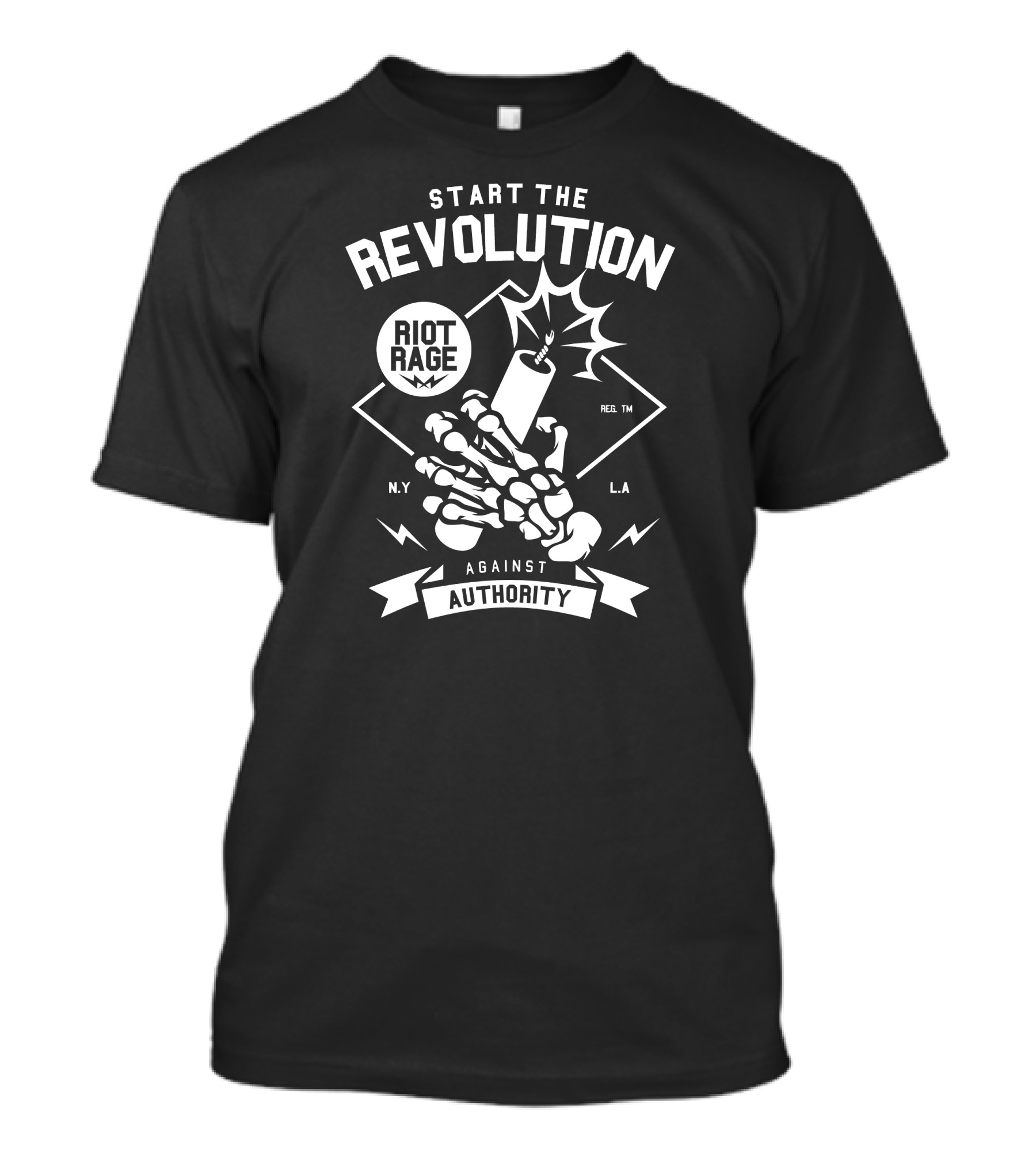 Start The Revolution Riot Rage Against Authority NY LA T-Shirt