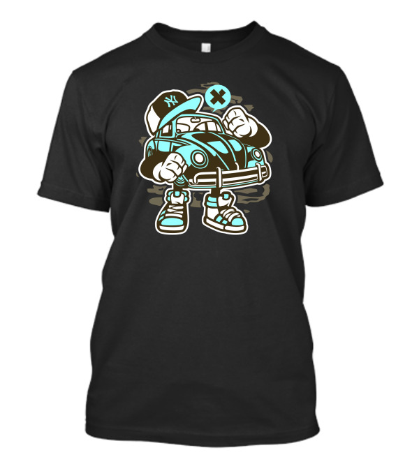 Street Beetle Urban Style Beetle Car With Cap And Sneakers T-Shirt