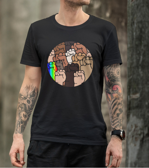 Strong Hand Diversity United Fists Circle T-Shirt