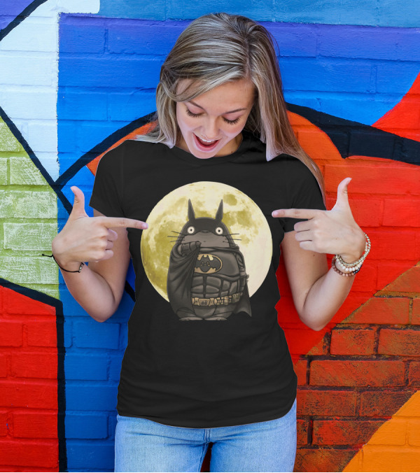 Totoro Batman Moon Crossover T-Shirt