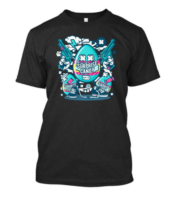 Surprise Candy Egg With Guns And Sneakers T-Shirt