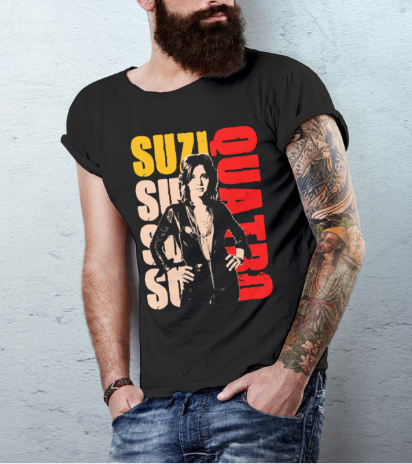 Suzi Quatro 70s Glam Rock Vintage Style Retro T-Shirt