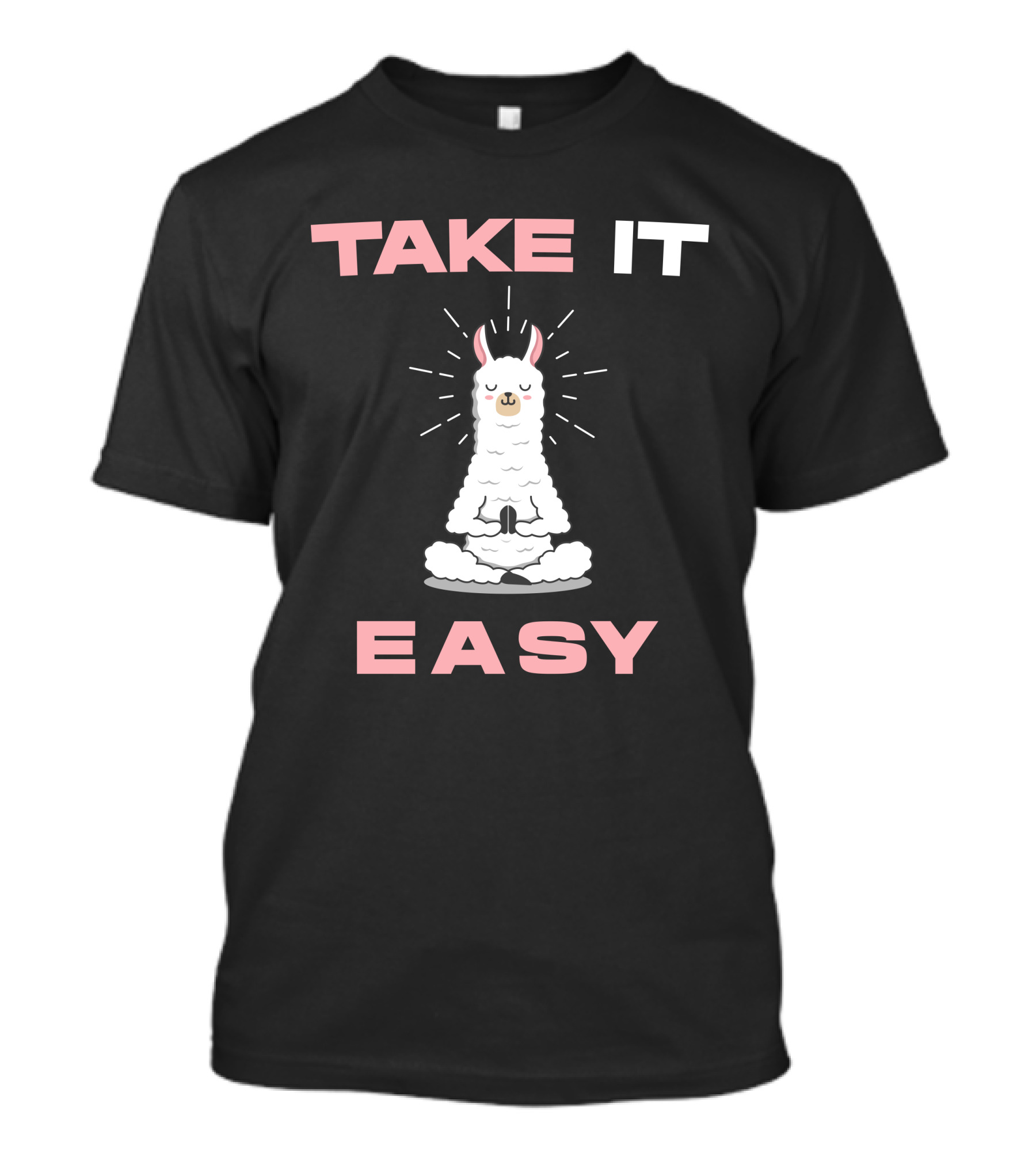 TAKE IT EASY Meditating Llama T-Shirt
