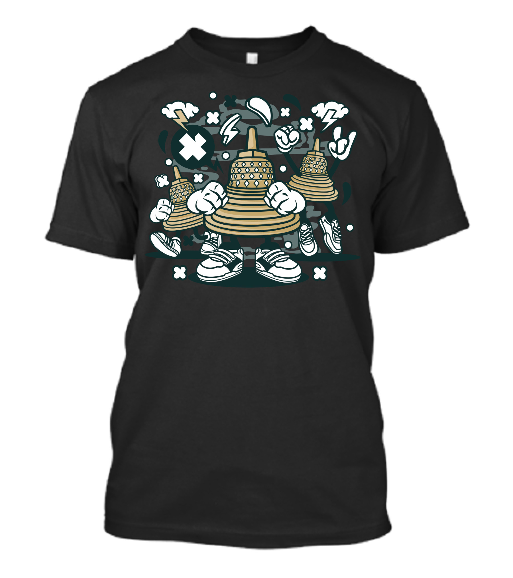 Temple Sneakers Lightning Characters T-Shirt
