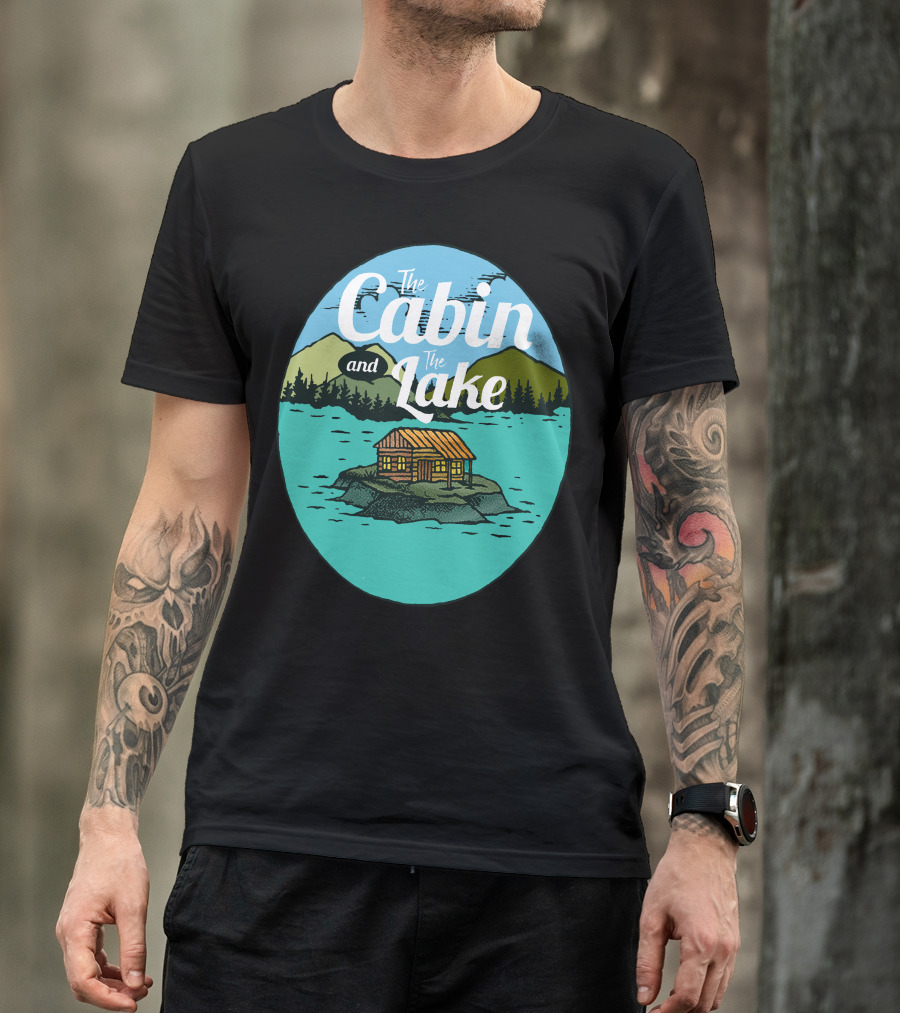 The Cabin And The Lake Woodland Retreat On Scenic Island T-Shirt