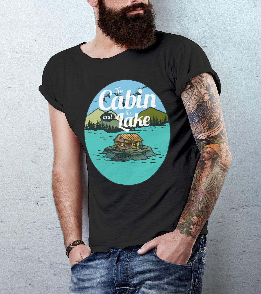 The Cabin And The Lake Woodland Retreat On Scenic Island T-Shirt