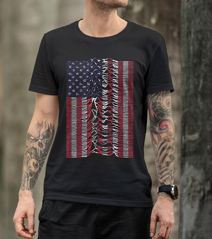 Unknown Pleasures USA Flag T-Shirt