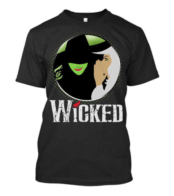 Wicked Musical Vintage Inspired Characters Green Face And Whisper T-Shirt
