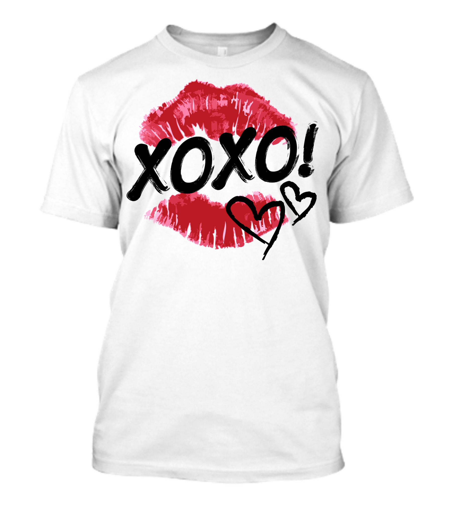 Xoxo Kiss Lips Red Heart T-Shirt