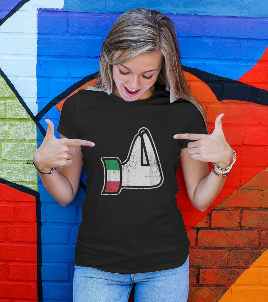 Italia Hand Gesture Italian Flag Humor Funny Italiano Italy T-Shirt