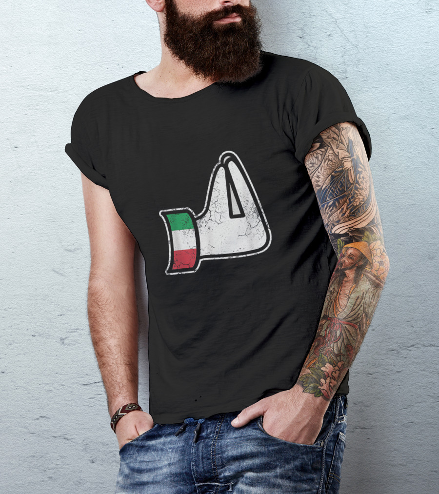 Italia Hand Gesture Italian Flag Humor Funny Italiano Italy T-Shirt