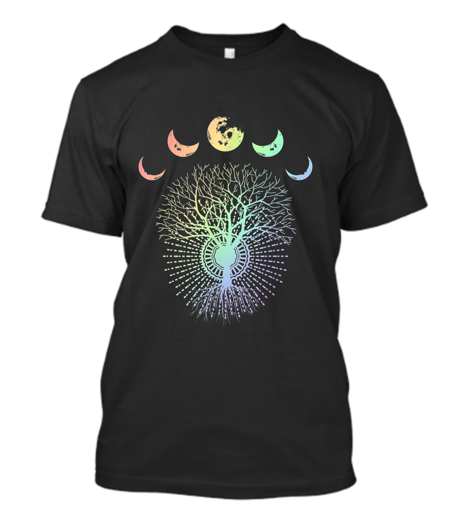 Moon Lunar Phases Tree Environment Lovers 50th Anniversary Symbolic T-Shirt